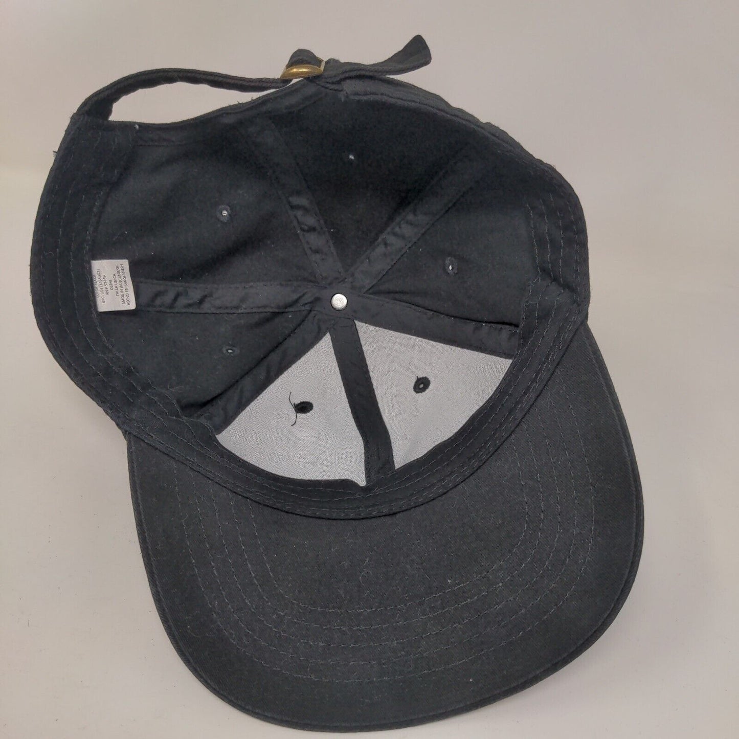 Unbranded Slideback Hat Black OSFM Adjustable Blank Vent Holes Solid