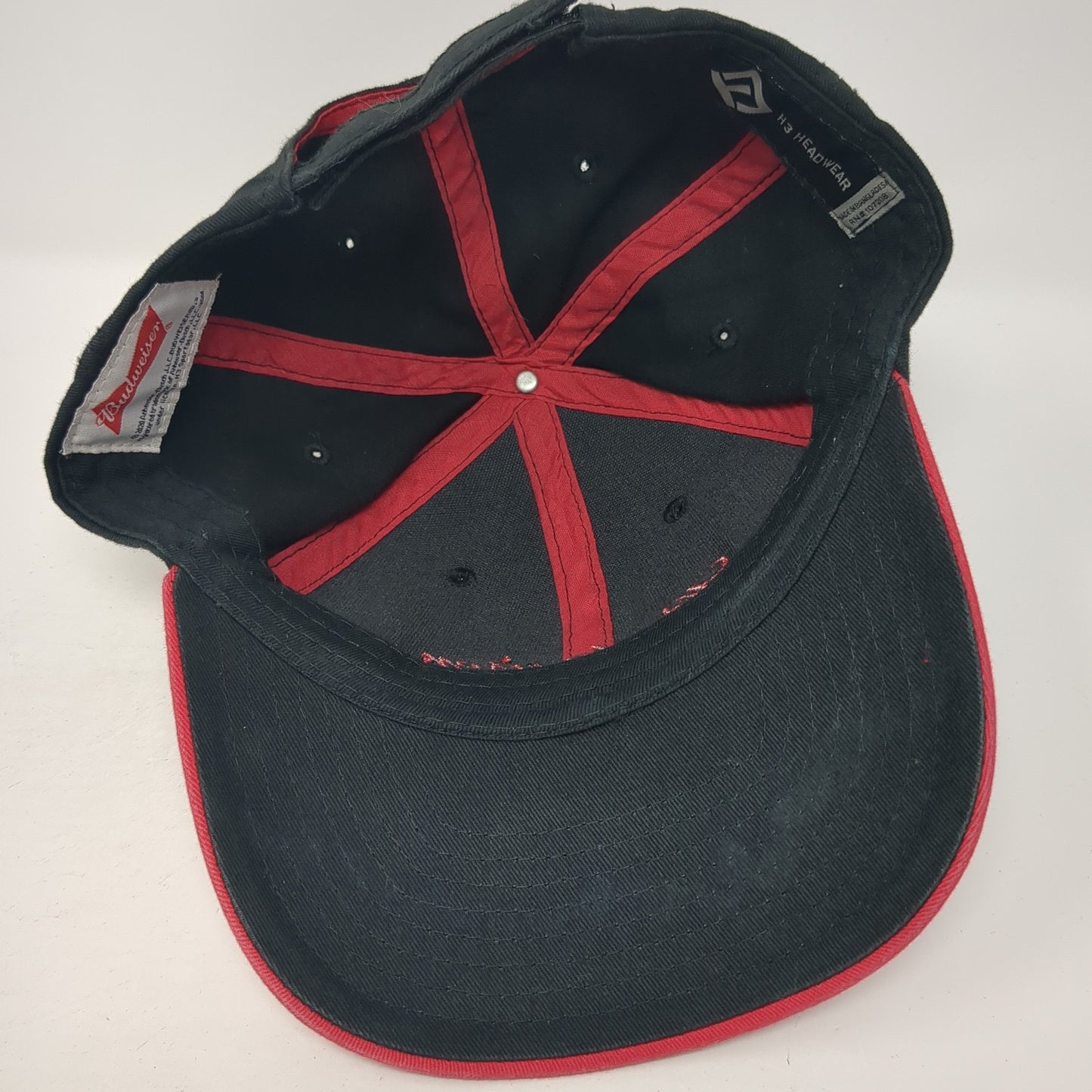 Budweiser King Of Beers Strapback Hat Black One Size Adjustable 6 Panel