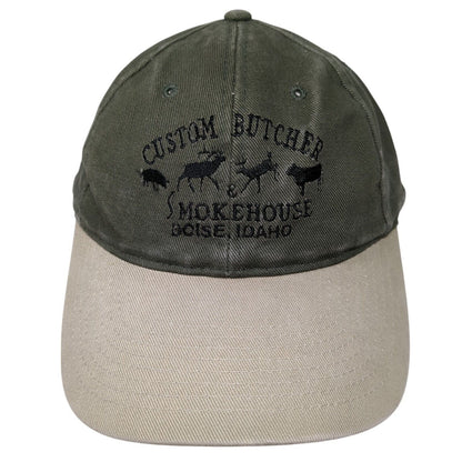 Custom Butcher Mokehouse Boise Idaho Strapback Hat Multi OS Adjustable Cotton