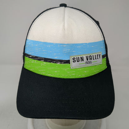 Pukka Trucker Hat Black White Blue Green One Size Sun Valley Idaho Mesh Snapback