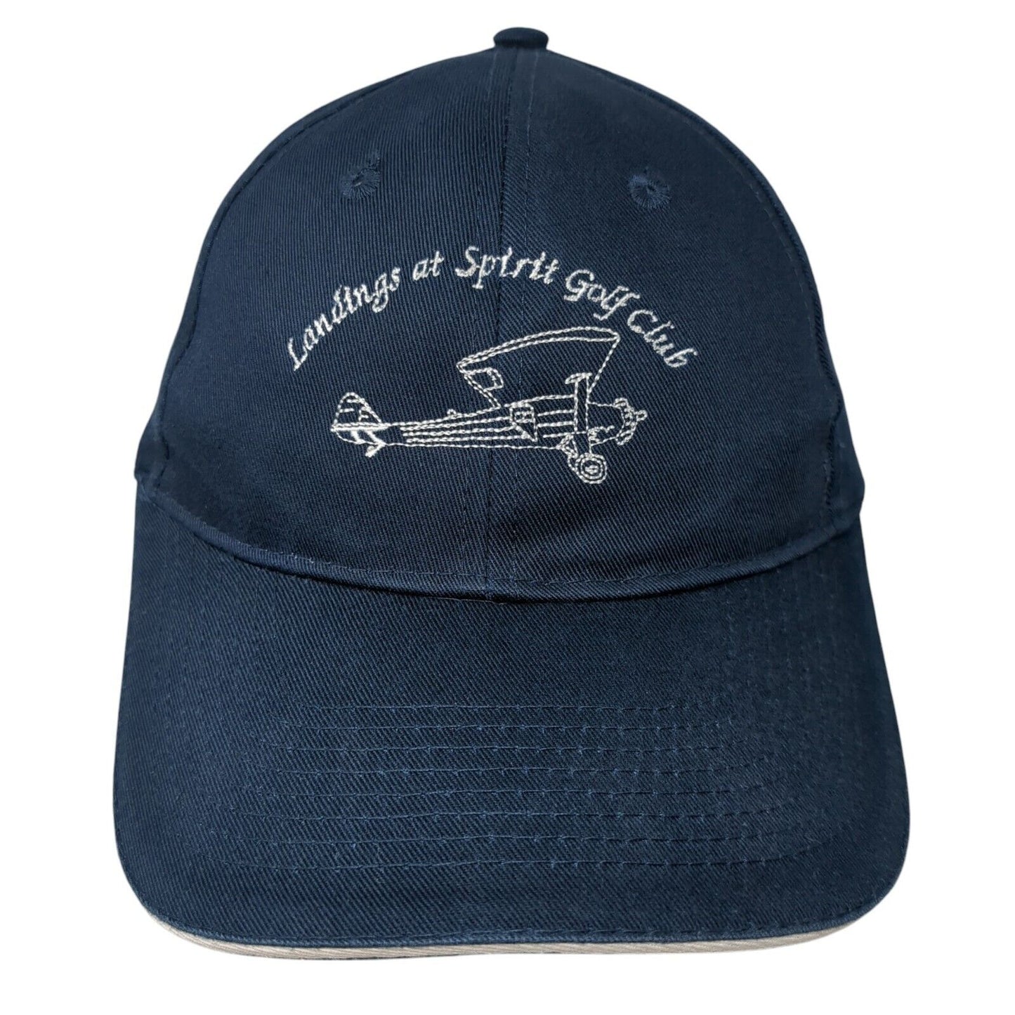 Landings at Spirit Golf Club Strapback Hat Blue One Size Port & Company