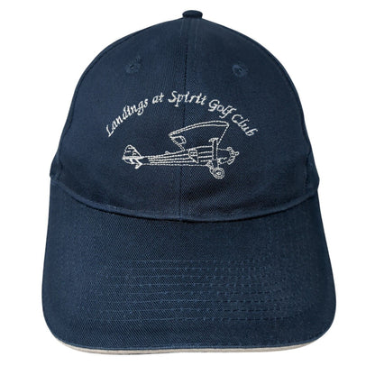Landings at Spirit Golf Club Strapback Hat Blue One Size Port & Company