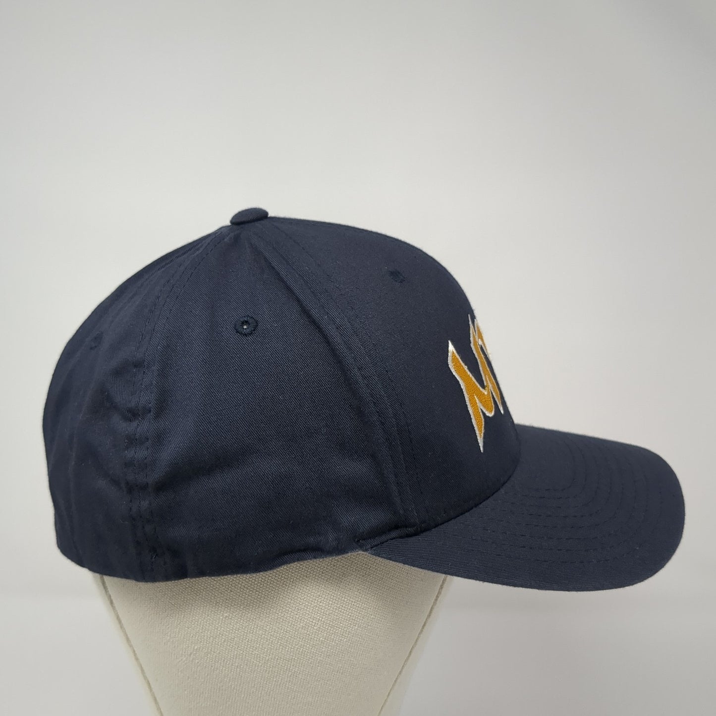 MYB Fitted Hat Blue 8 Embroidered Letters Flexfit Pacific Headwear