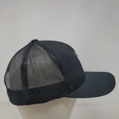 ES Time For Fitness Snapback Mesh Back Trucker Hat Black One Size Embroidered