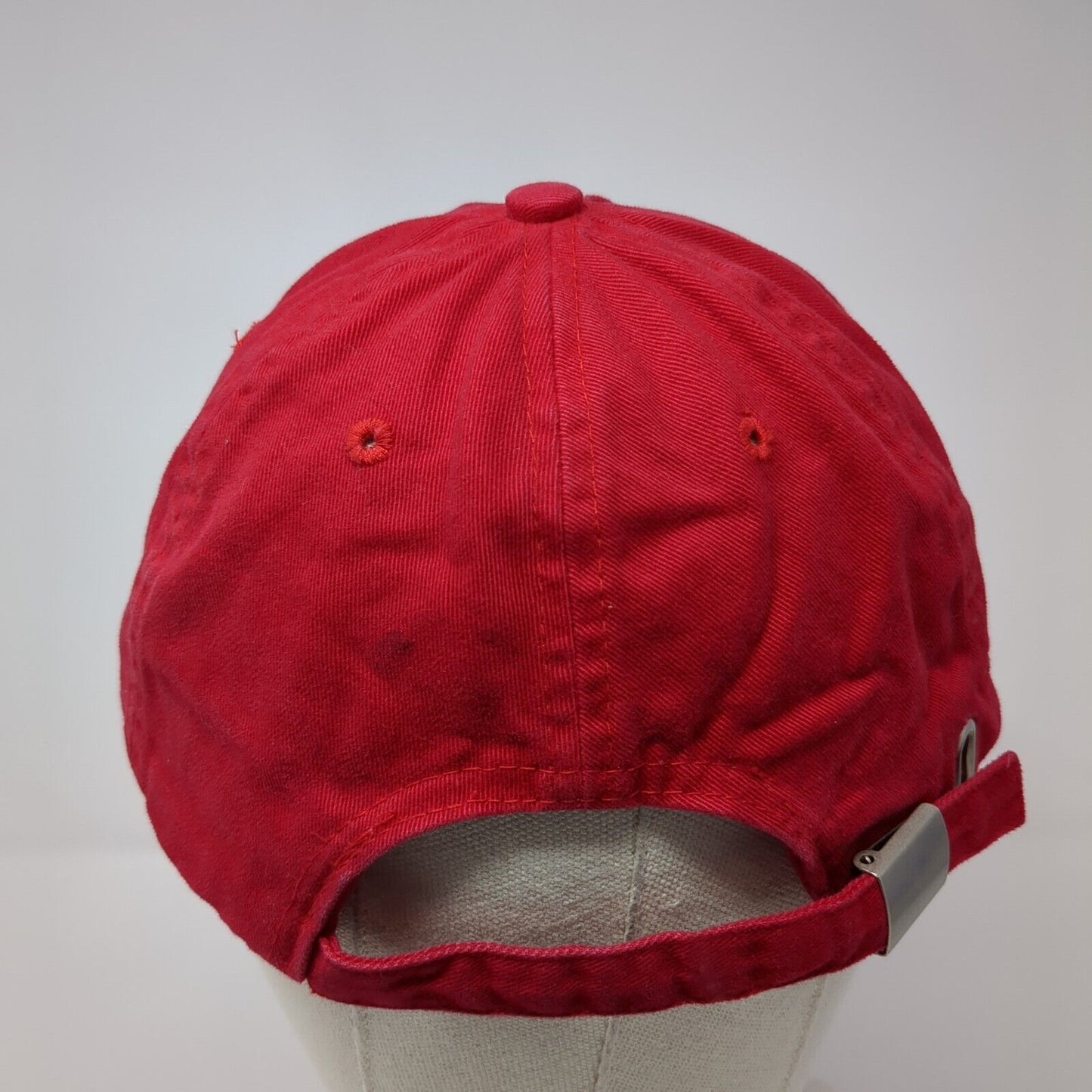 Unbranded Slideback Hat Red One Size Adjustable Blank Solid 6 Panel