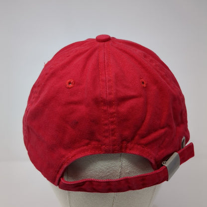 Unbranded Slideback Hat Red One Size Adjustable Blank Solid 6 Panel