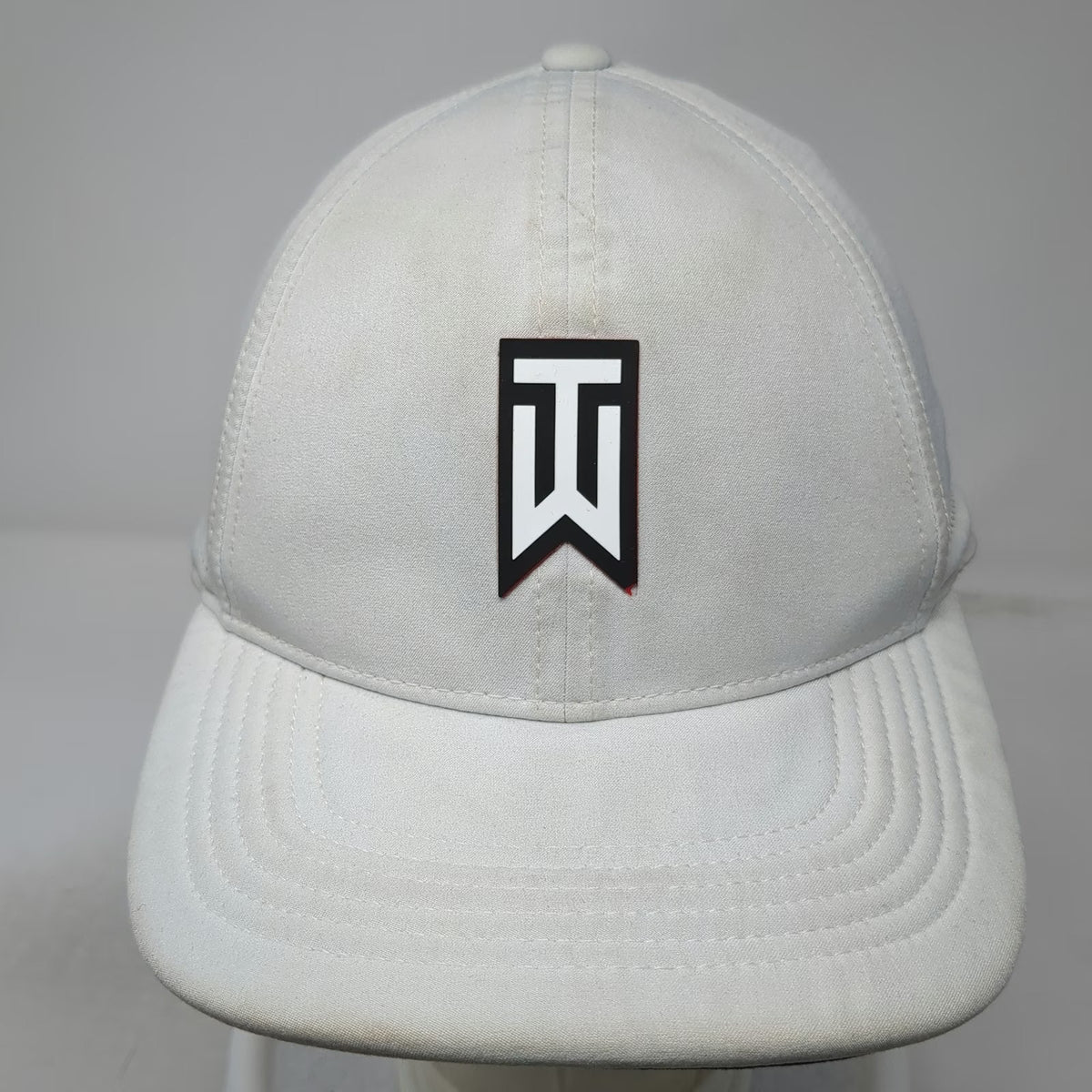 Nike Baseball Cap Gray L Tiger Woods TW Logo Dri-Fit ADV Perforated Legacy91 Hat