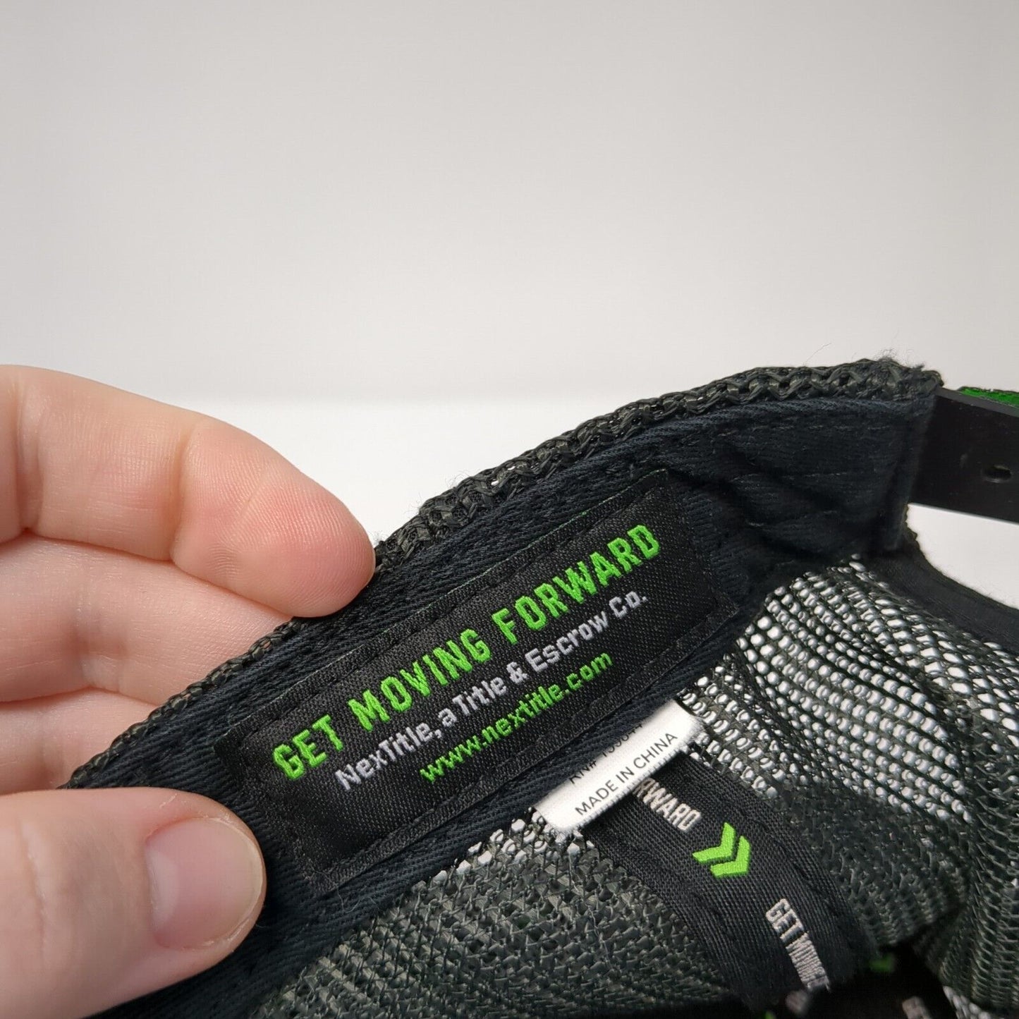 NexTitle Logo Snapback Mesh Back Trucker Hat Black One Size 6 Panel