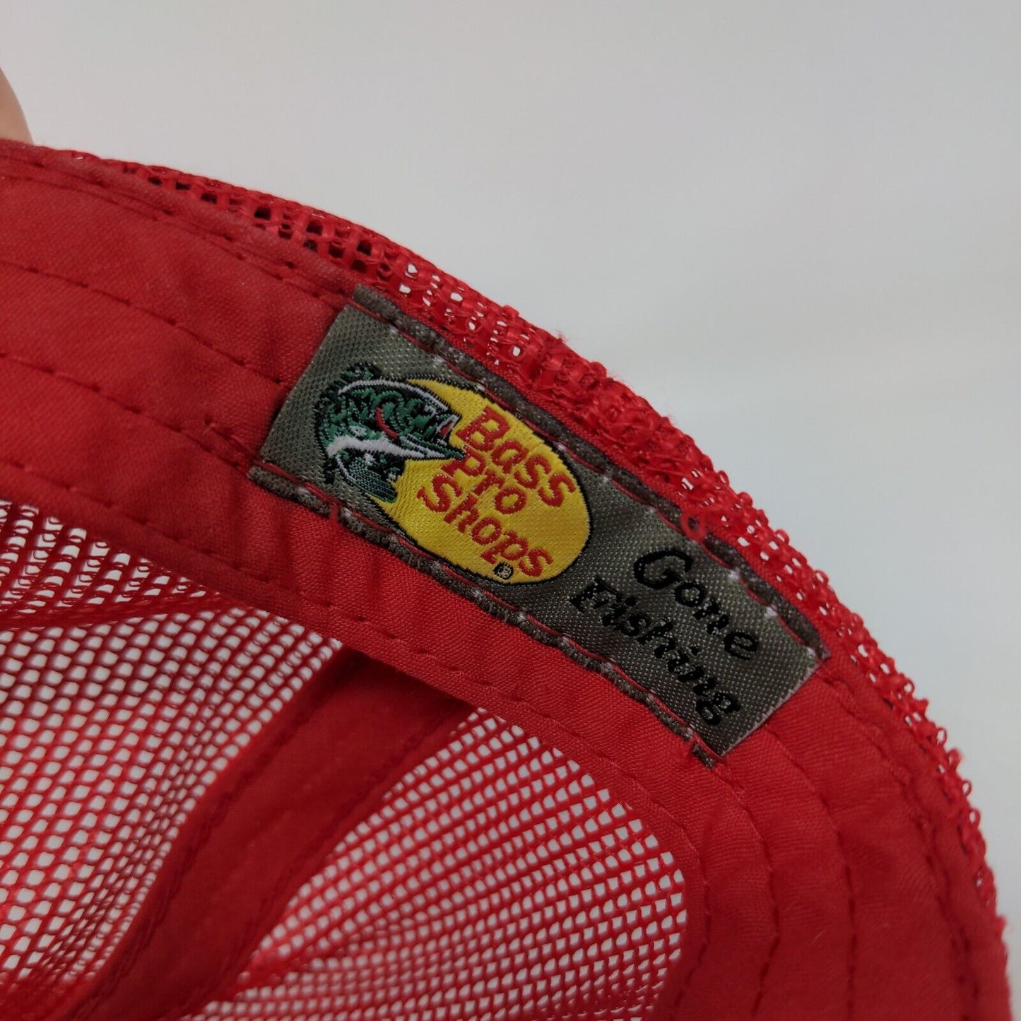 Bass Pro Shops Men's Snapback Mesh Back Hat Red White OSFM Embroidered Logo