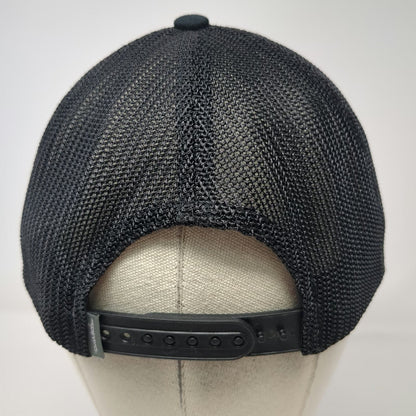 TravisMathew Trucker Hat Black One Size Mesh Snapback Flexfit 110 Curved Brim