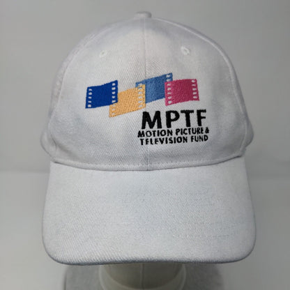 MPTF Motion Picture Television Fund Slideback Hat White OSFA Embroidered zKapz