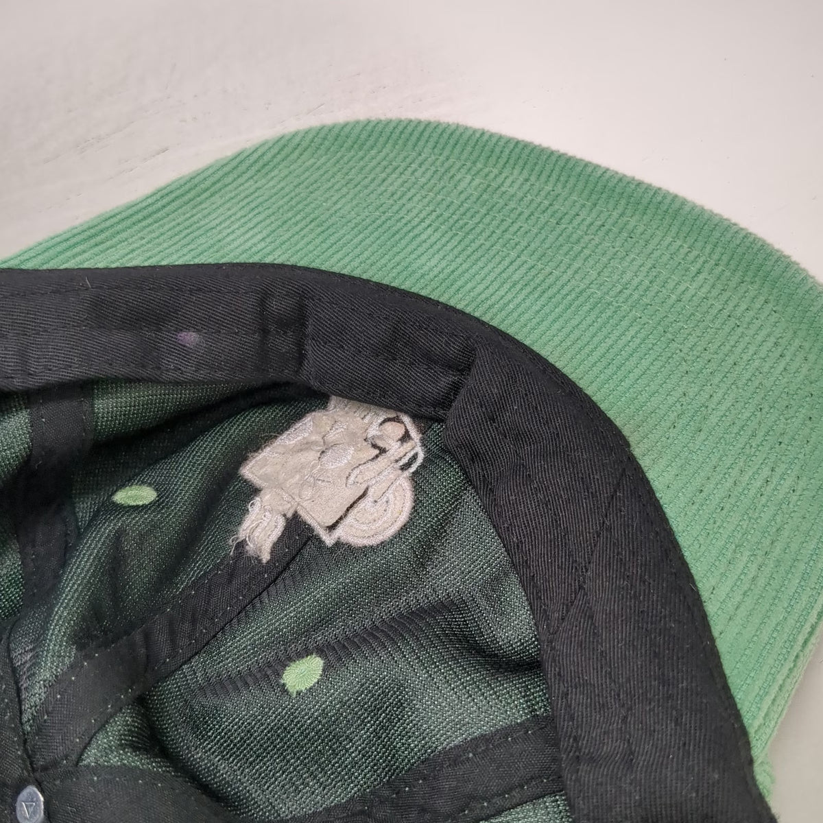 Pine Coffee Supply Baseball Cap Green One Size Corduroy Skull Mug Strapback Hat