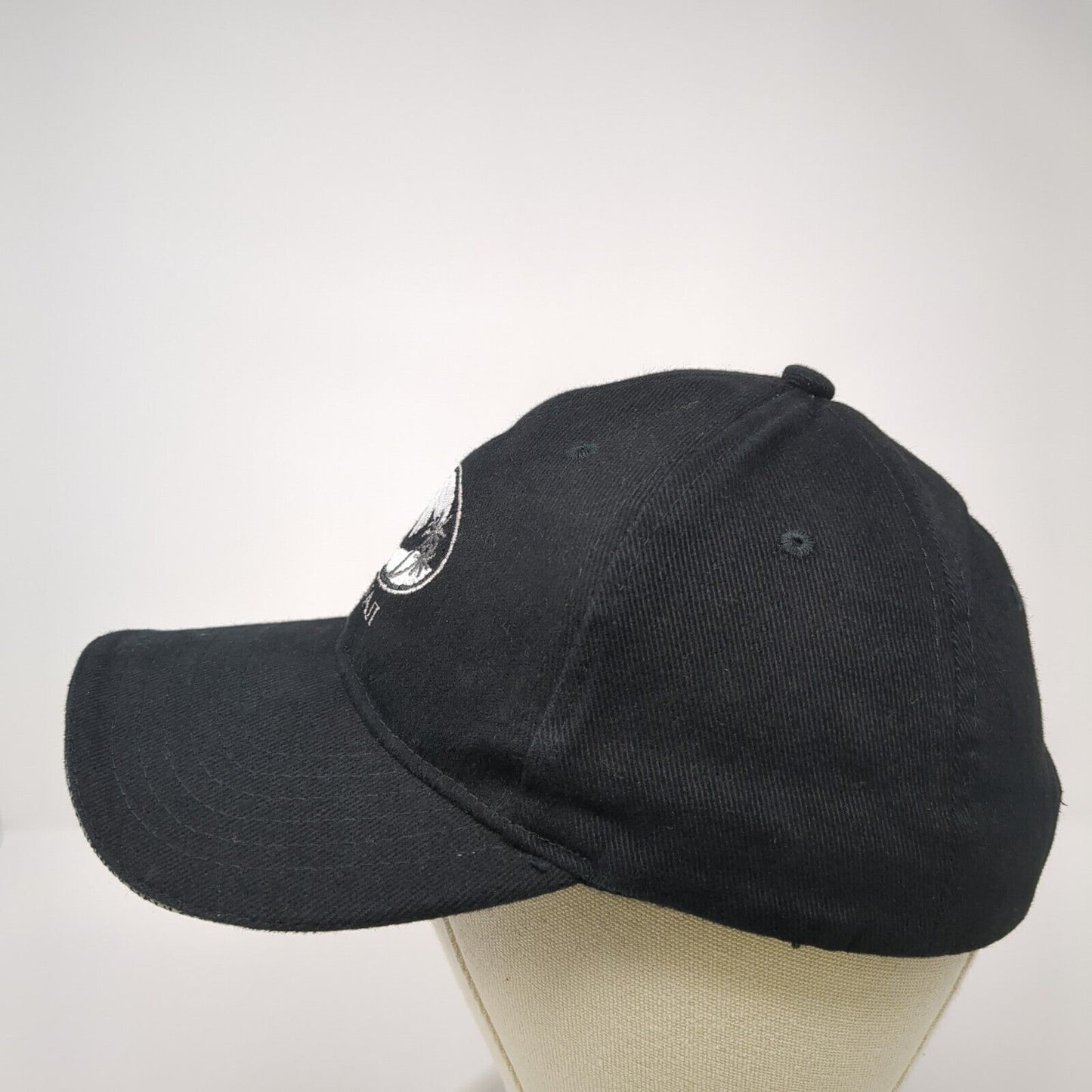 Hawaii Strapback Hat Black One Size Adjustable Embroidered 6 Panel