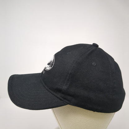 Hawaii Strapback Hat Black One Size Adjustable Embroidered 6 Panel