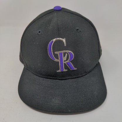 Colorado Rockies Fitted Hat Black Size 6 1/2 Embroidered Logo MLB 59Fifty