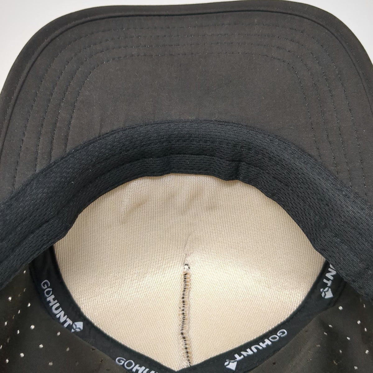 GOHUNT 5 Panel Hat Brown One Size Perforated Slideback Raised Logo Adjustable
