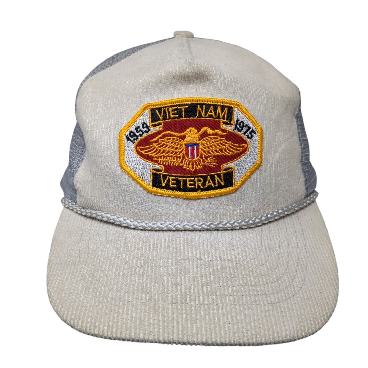 Vietnam Veteran 1959-1975 Snapback Trucker Hat Multi OS Adjustable Mesh Rope