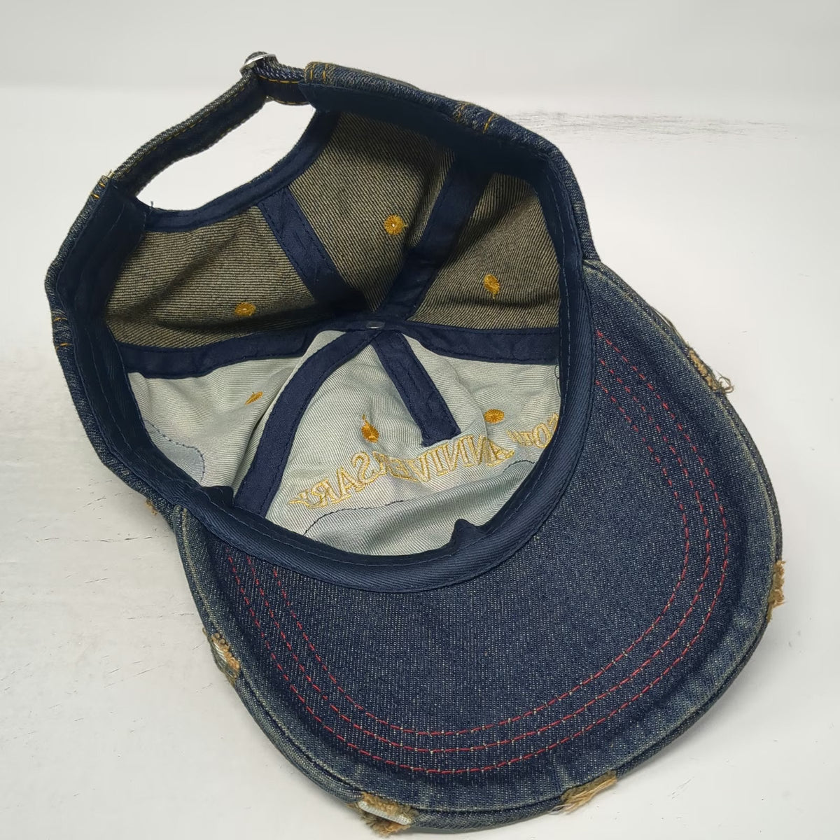5 Panel Blue One Size Hat 250th Anniversary USA Flag 1776-2026 Denim Slideback