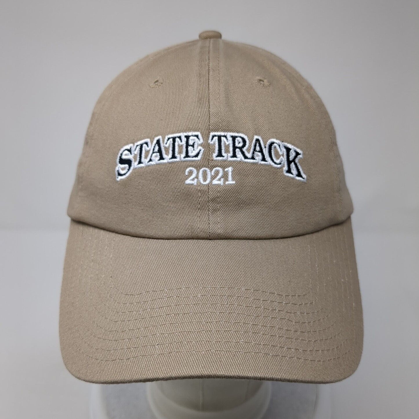 State Track 2018 IHSAA Slideback Hat Tan One Size Adjustable Fahrenheit Headwear