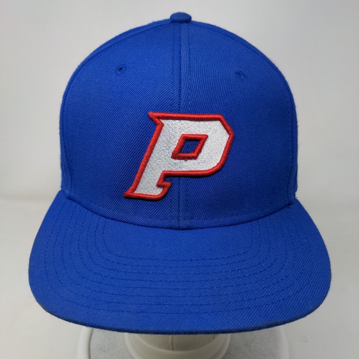 P Initial Snapback Hat Blue One Size Adjustable Embroidered Vented Holes Otto