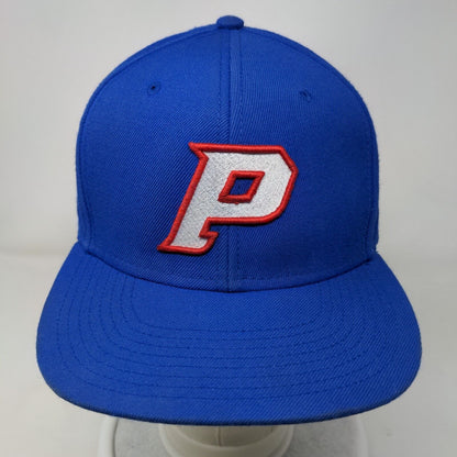 P Initial Snapback Hat Blue One Size Adjustable Embroidered Vented Holes Otto