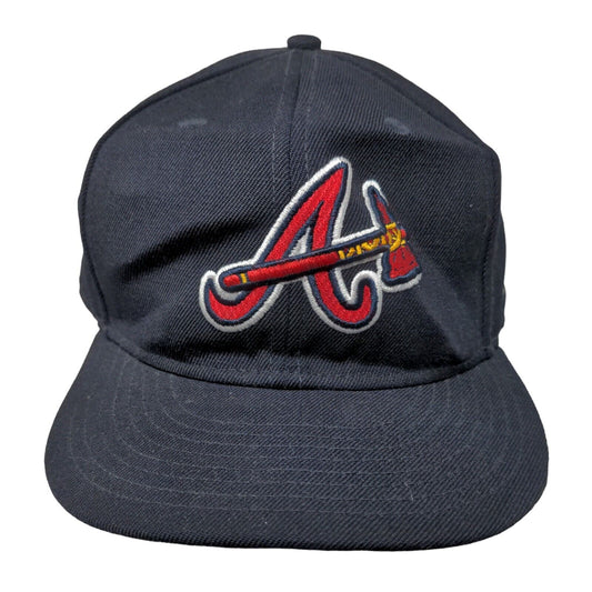 Atlanta Braves Fitted Hat Blue Size 7 3/4 New Era 59Fifty Embroidered Logo MLB