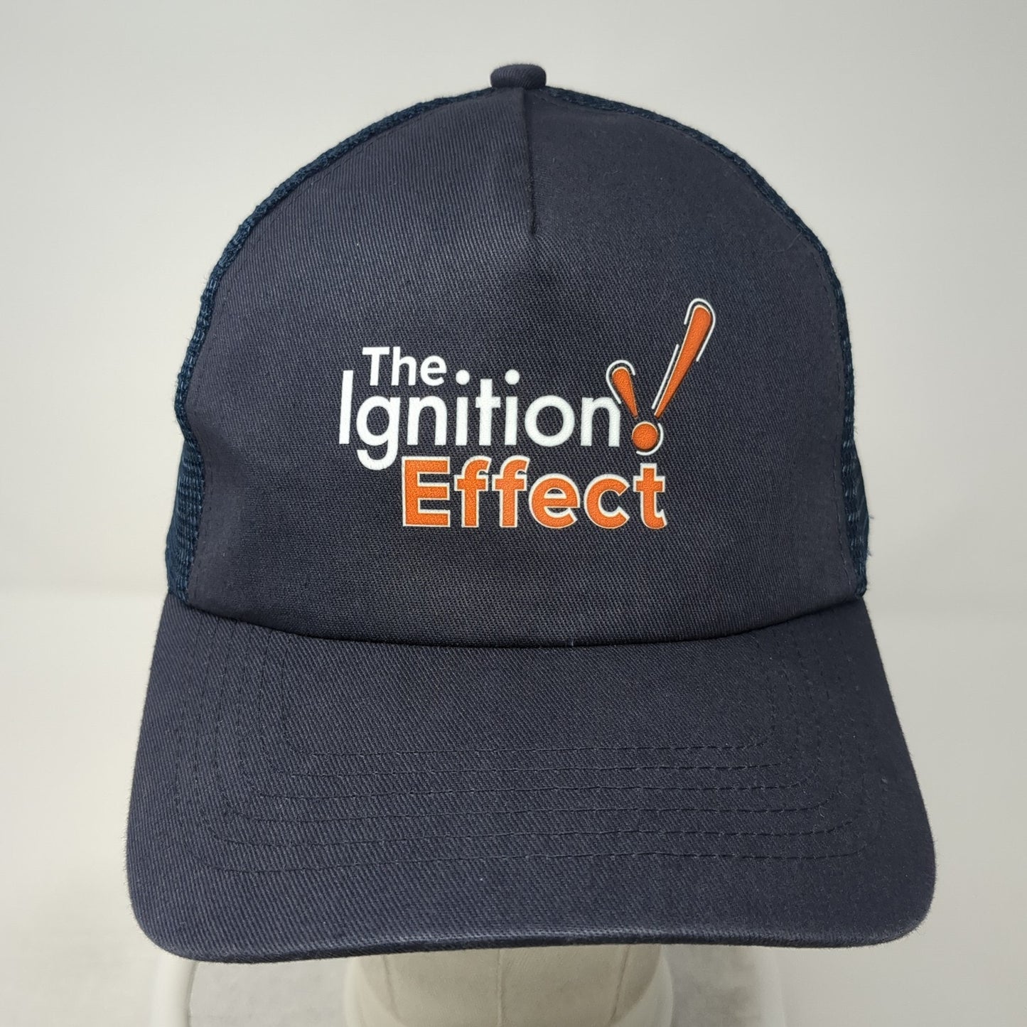 The Ignition Effect Snapback Trucker Hat Blue One Size Mesh Back Hit