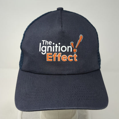 The Ignition Effect Snapback Trucker Hat Blue One Size Mesh Back Hit