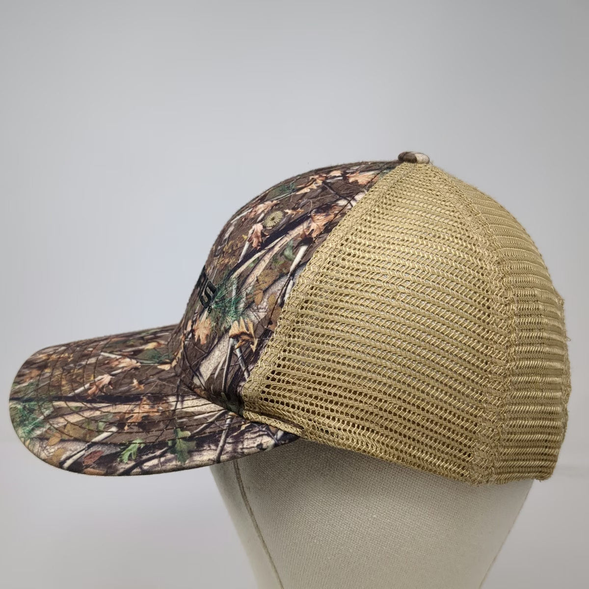 Polaris Trucker Hat Brown Camouflage One Size Mesh Back Snapback