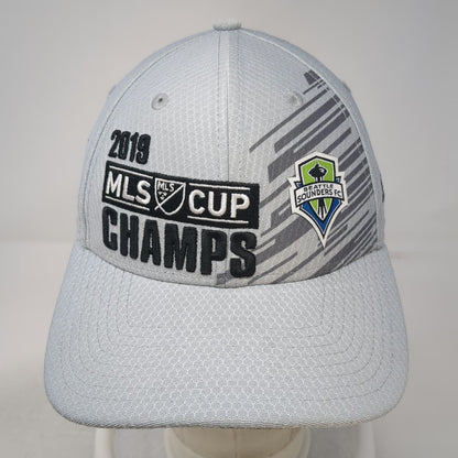 New Era Seattle Sounders FC MLS Gray OSFM Trucker Hat 2019 Cup Champions Snap