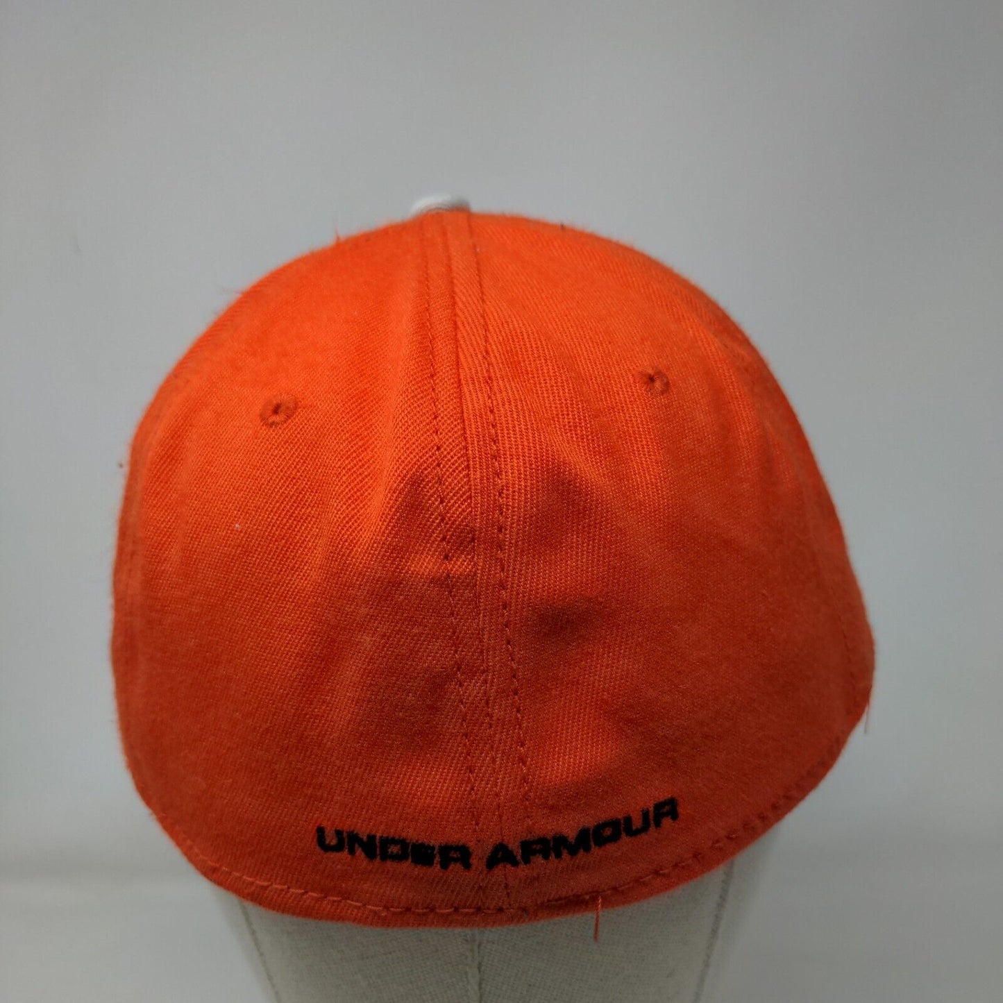 Under Armour Fitted Hat Orange L/XL Colorblock Embroidered Vent Holes