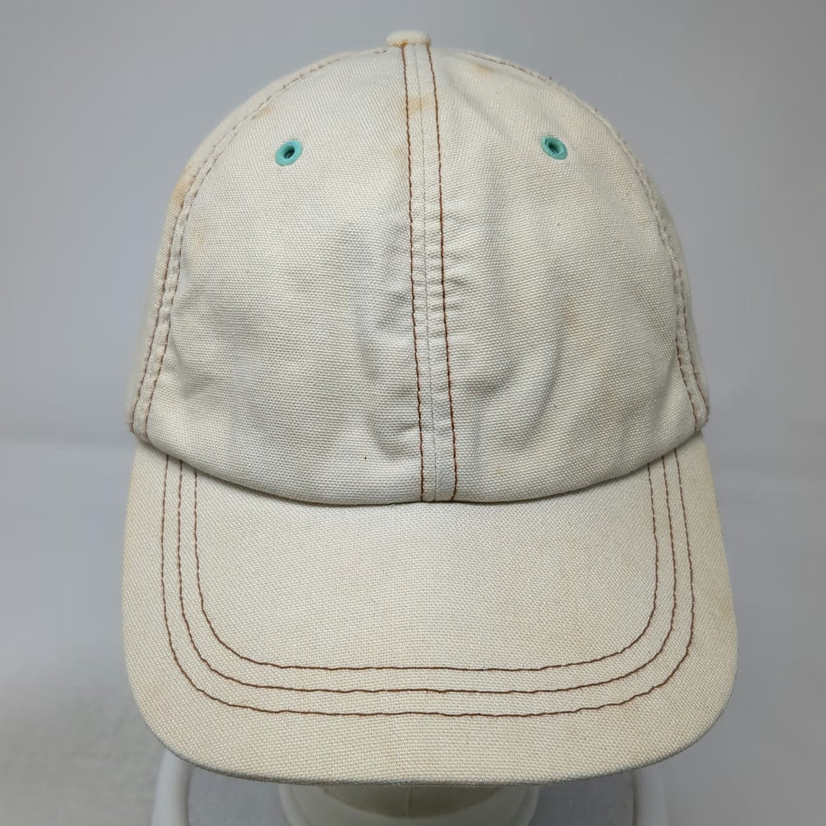 Gap Baseball Cap Beige L Contrast Stitching Elastic Back Cotton Hat