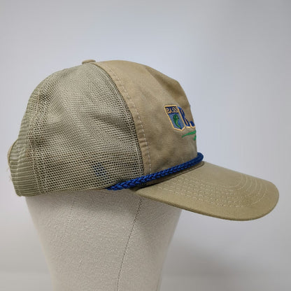 AB B.A.S.S. Trucker Hat Brown Vintage Mesh Back Rope Snapback Fishing USA Hat