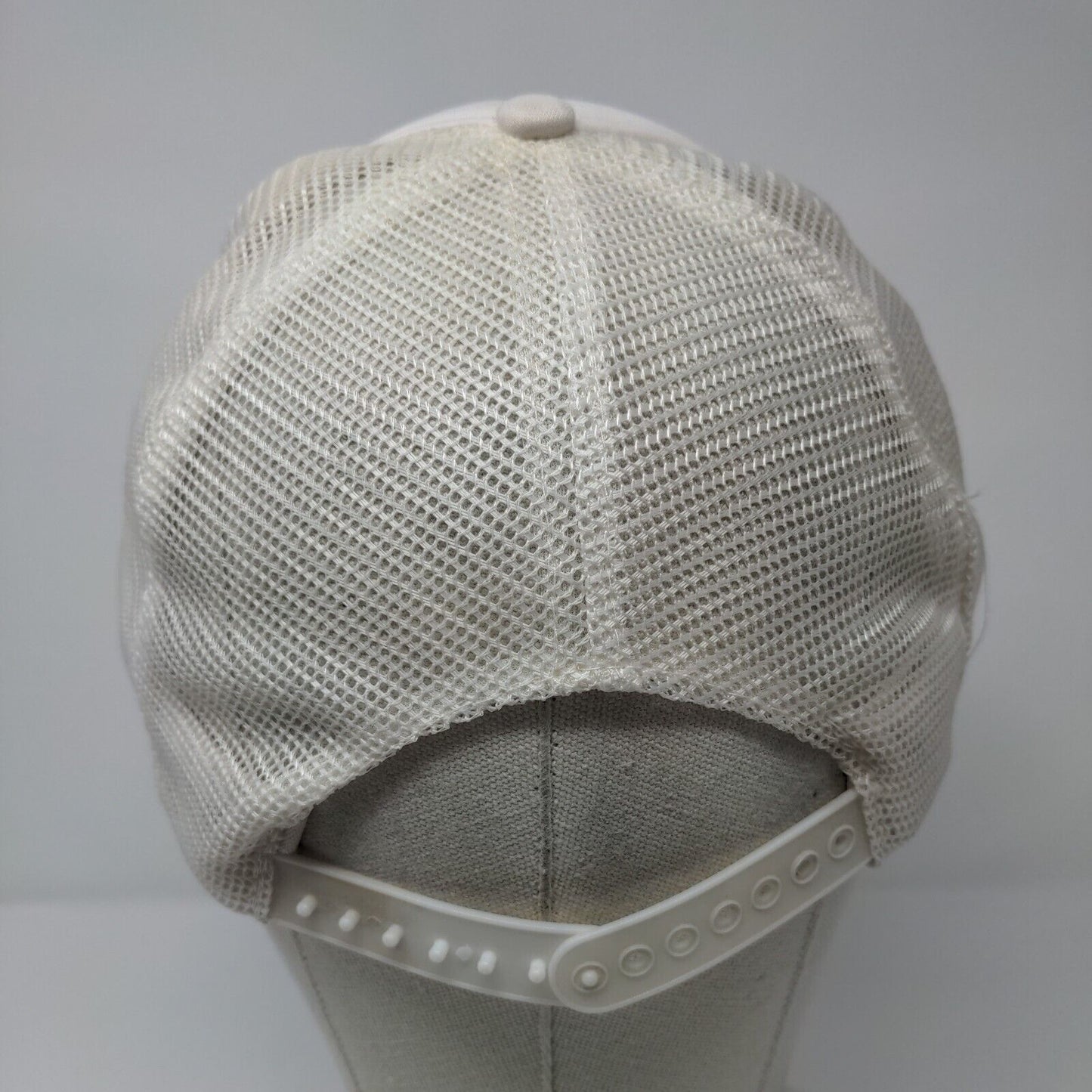 Raging Waters Snapback Trucker Hat White OSFA Adjustable Mesh Back Sportcap