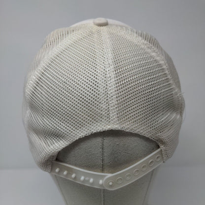 Raging Waters Snapback Trucker Hat White OSFA Adjustable Mesh Back Sportcap