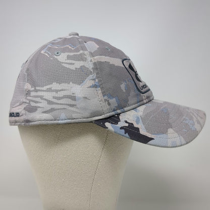 Under Armour Baseball Cap Gray Camo Fitted L Performance Logo Patch Flex Hat
