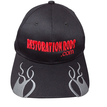 Restoration Rods.com Strapback Hat Black OSFA Embroidered 6 Panel
