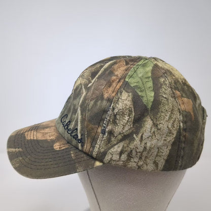 Cabela's Baseball Cap Brown Green Camo Gore-Tex Strapback Hat OS Vintage