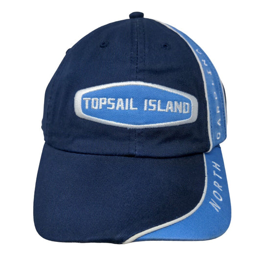 Topsail Island North Carolina NC Strapback Hat Blue OSFA Embroidered