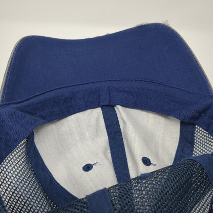 Bass' River Resort Trucker Hat Blue One Size Adjustable Distressed Mesh Back