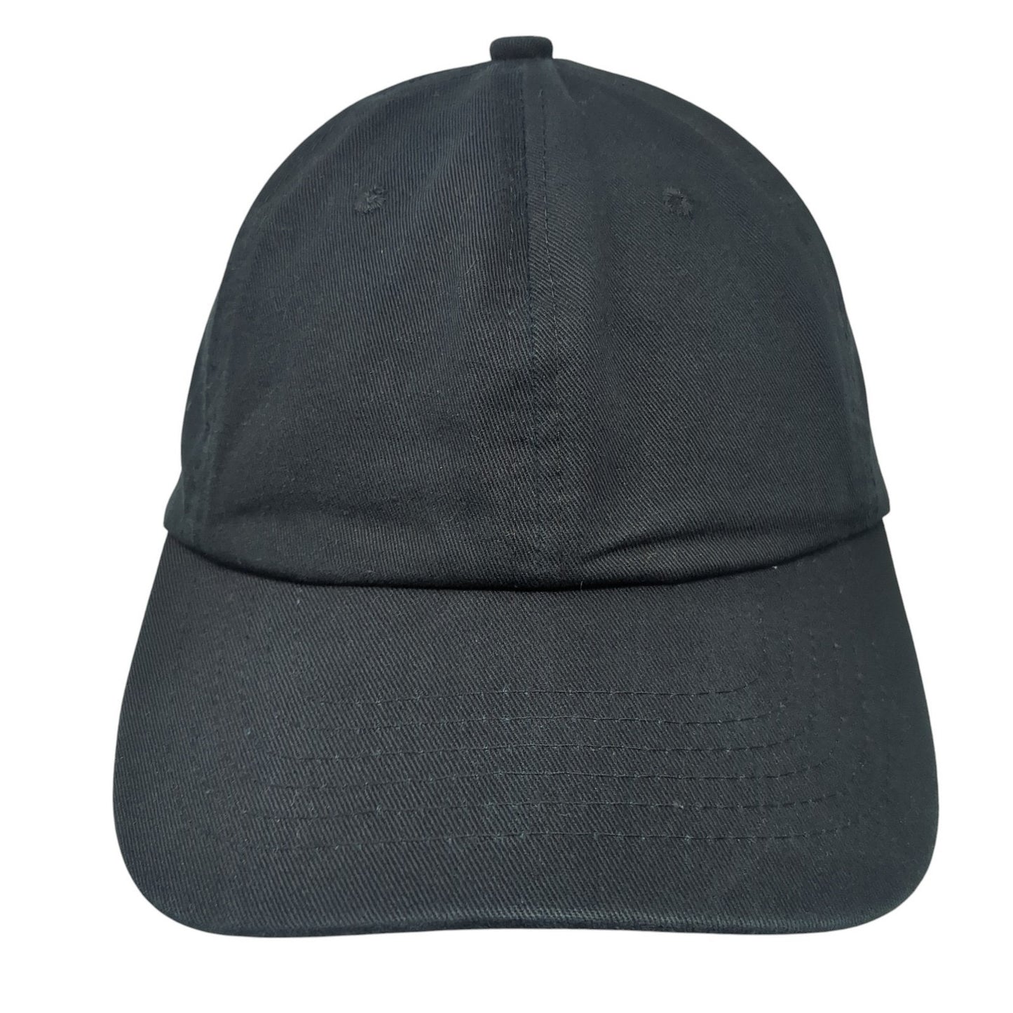 Unbranded Slideback Baseball Cap Black One Size Adjustable Vented Holes Blank