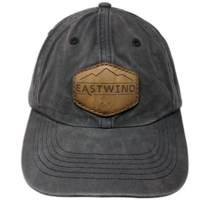 Richardson Baseball Cap Gray One Size Eastwind Leather Patch Strapback Hat