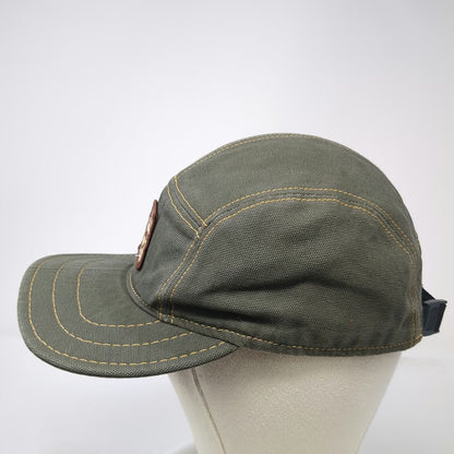 Ape & Bird 5 Panel Green Hat OS Strapback Canvas Contrast Stitch Made in USA