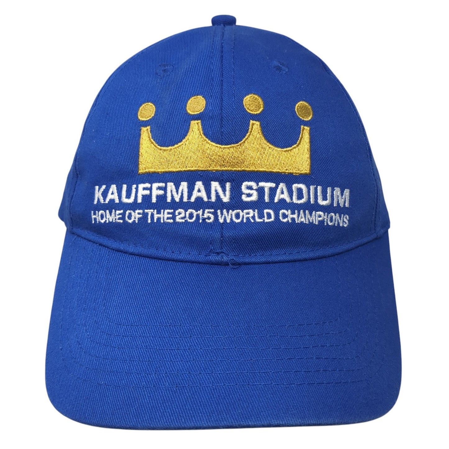 Kauffman Stadium Home of The 2015 Worlds Champions Baseball Cap Blue One Size