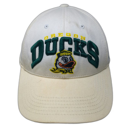 Oregon Ducks NCAA Top of the World Snapback Hat White Green Yellow One Size Logo