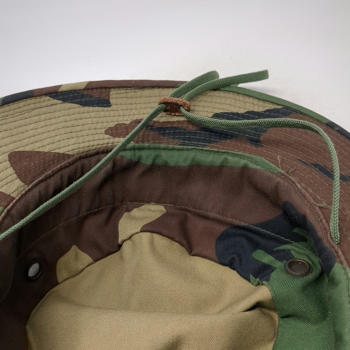 Propper Boonie Hat Green Brown 7 1/2 Camouflage Chin Strap Branch Loops Outdoor