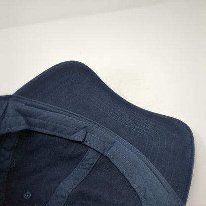 Unbranded Slideback Hat Blue One Size Adjustable Vented Holes 6 Panel Blank
