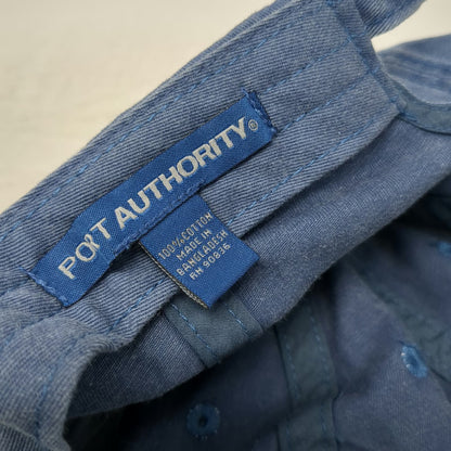 Port Authority Baseball Cap Blue OSFM Millenkamp M Shield Patch Slideback Hat