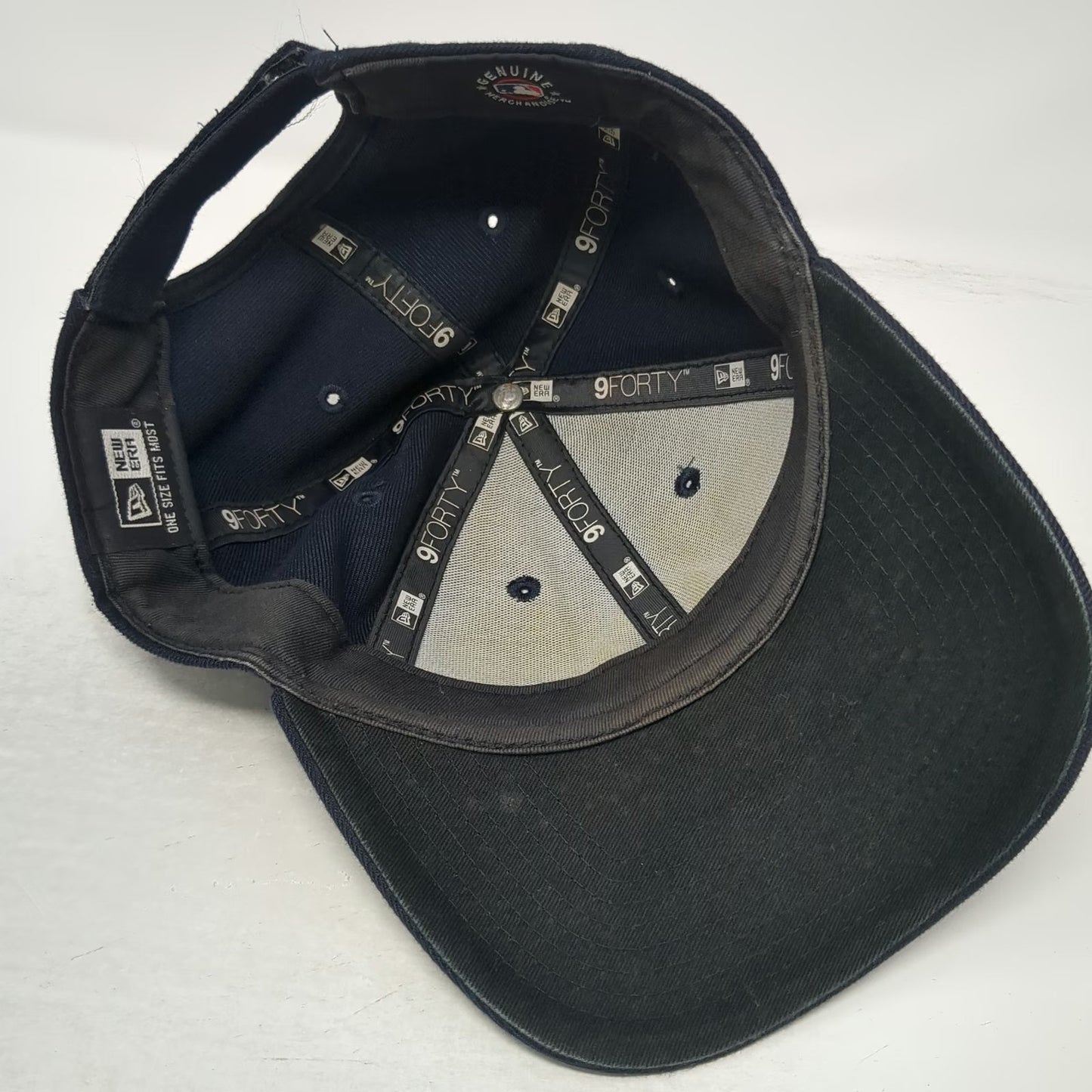 New York Yankees MLB New Era Baseball Cap Blue White One Size Adjustable Strap