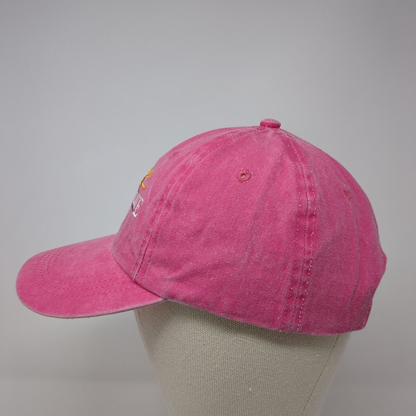 Yellowstone Nat'l Park Strapback Hat Pink One Size Adjustable Top Image USA